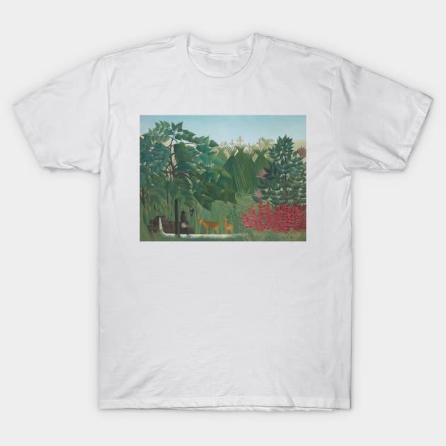 The Waterfall by Henri Rousseau T-Shirt by Classic Art Stall